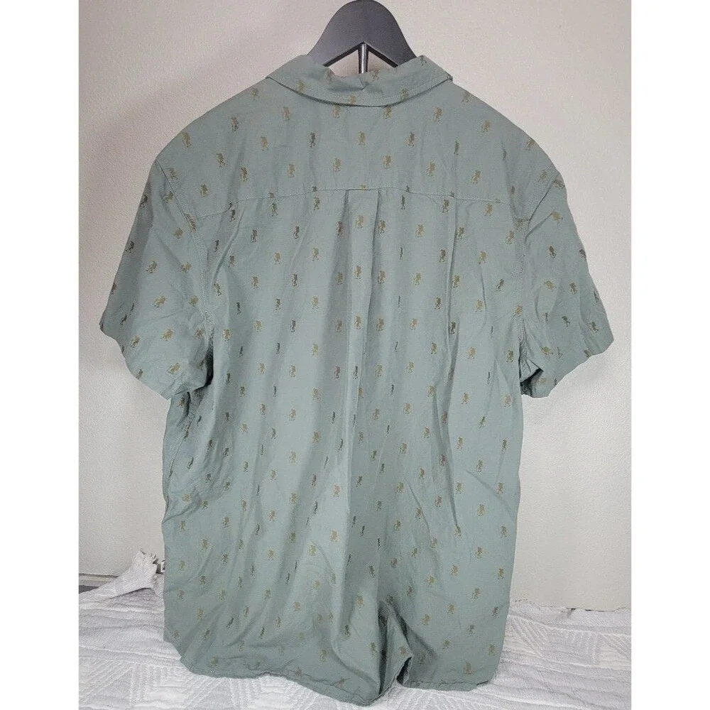 The North Face Men’s XXL Embroidered Hiker Button Up Shirt Sage Green Cotton‎